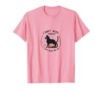 No Necesito Terapia Solo Necesito a mi Gato Amante de Mascotas Divertido Camiseta, Hombre, Rosado, S