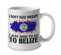 No Necesito Terapia, Solo Necesito Ir A Belice Taza De Café Único Mug Chic Tazas De Desayuno Para Leche Cappuccino Hogar Espresso 330Ml