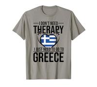 No Necesito Terapia Solo Necesito IR a Grecia Viajar Camiseta