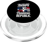 No Necesito Terapia Solo Necesito IR a República Dominicana PopSockets PopGrip para MagSafe