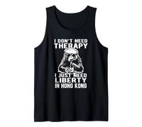 No Necesito Terapia Solo Necesito Libertad en Hong Kong Design Camiseta sin Mangas