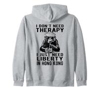 No Necesito Terapia Solo Necesito Libertad en Hong Kong Design Sudadera con Capucha
