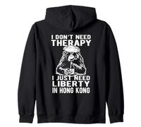 No Necesito Terapia Solo Necesito Libertad en Hong Kong Design Sudadera con Capucha