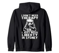 No Necesito Terapia Solo Necesito Libertad en Sydney Design Sudadera con Capucha