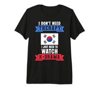 No Necesito Terapia Solo Necesito Ver K-Drama Coreano Camiseta Premium