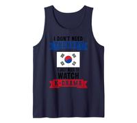 No Necesito Terapia Solo Necesito Ver K-Drama Coreano Camiseta sin Mangas