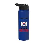 No necesito terapia Solo necesito ver K-Drama coreano Stainless Steel Insulated Water Bottle