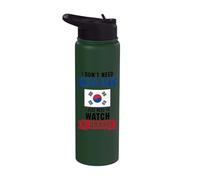 No necesito terapia Solo necesito ver K-Drama coreano Stainless Steel Insulated Water Bottle