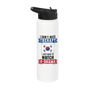 No necesito terapia Solo necesito ver K-Drama coreano Stainless Steel Insulated Water Bottle