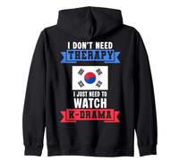 No Necesito Terapia Solo Necesito Ver K-Drama Coreano Sudadera con Capucha