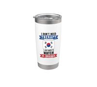 No necesito terapia Solo necesito ver K-Drama coreano Vaso térmico de acero inoxidable de doble pared
