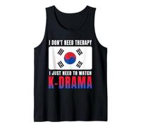 No Necesito Terapia Solo Necesito Ver K-Drama Drama Coreano Camiseta sin Mangas