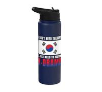 No necesito terapia Solo necesito ver K-Drama Drama coreano Stainless Steel Insulated Water Bottle