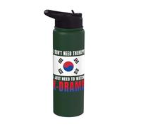 No necesito terapia Solo necesito ver K-Drama Drama coreano Stainless Steel Insulated Water Bottle