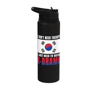 No necesito terapia Solo necesito ver K-Drama Drama coreano Stainless Steel Insulated Water Bottle