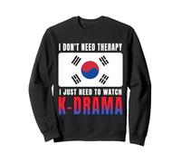 No Necesito Terapia Solo Necesito Ver K-Drama Drama Coreano Sudadera