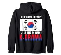 No Necesito Terapia Solo Necesito Ver K-Drama Drama Coreano Sudadera con Capucha