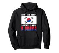 No Necesito Terapia Solo Necesito Ver K-Drama Drama Coreano Sudadera con Capucha