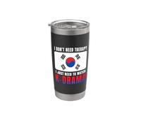 No necesito terapia Solo necesito ver K-Drama Drama coreano Vaso térmico de acero inoxidable de doble pared
