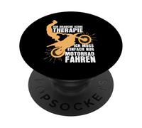 No Necesito Terapia, Solo Tengo Que Andar en Motocicleta PopSockets PopGrip Adhesivo