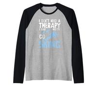 No Necesito Terapia, Solo Tengo Que Esquiar Camiseta Manga Raglan