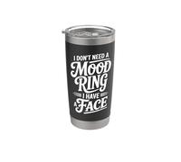 No necesito un anillo de humor, tengo una cara sarcástica y divertida Vaso térmico de acero inoxidable de doble pared