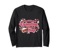 No Necesito un San Valentín, Necesito una Siesta Cita Divertida Manga Larga