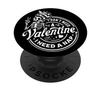 No Necesito un San Valentín, Necesito una Siesta PopSockets PopGrip Adhesivo