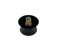 No Need To Fear Aunt Diana Is Here Nombre Rainbow Auntie PopSockets PopGrip Adhesivo