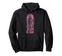 No Need To Fear Aunt Judy Is Here Nombre Rainbow Auntie Sudadera con Capucha