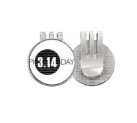 no/no 3.14 Pi Day Anniversary Art Deco - Marcador de pelota de golf con clip magnético esmaltado