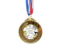 no/no African Welcom To Savanna Pinto Leopard Life Gold Award Medal First Place Ribbon