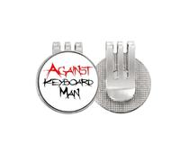no/no Against Keyboard Man Art Deco - Marcador de pelota de golf con clip magnético esmaltado