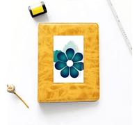 no/no Álbum de fotos Art Deco con diseño de flores azules y verdes (4 x 6 pulgadas)