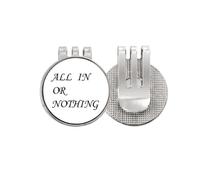 no/no All In Or Nothing Quotes Art Deco Fashion - Marcador de pelota de golf con clip magnético esmaltado