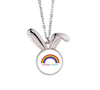 no/no All Love Is Equal Art Deco - Collar con colgante de conejo de moda