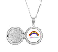 no/no All Love Is Equal Art Deco - Collar con medallón de moda, joyería para regalo de cumpleaños