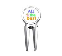 no/no All The Best Warm Heart Text Lithe Golf Divot Tool Herramienta de reparación de marcador de pelota de golf