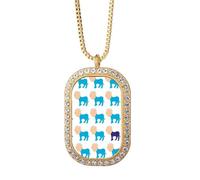 no/no ameparty - Collar con colgante de democracia con forma de burro y diamantes de imitación