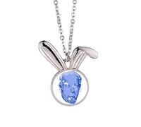 no/no American USA President Serious Doubt - Collar con colgante de conejo con diseño de conejo