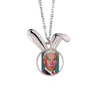 no/no American USA President Serious Doubt - Collar con colgante de conejo con diseño de conejo