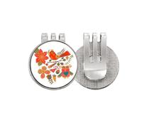 no/no Animales Frutas Revelry Art Deco Fashion Golf Ball Marker Hat Cap Clip Esmalte Magnético