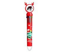 no/no Animals Are Humans Friends - Bolígrafo multicolor con diseño de árbol de Navidad, Papá Noel
