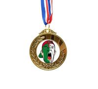 no/no Argelia - Gorra de maquillaje facial Screang Cap Gold Award Medal First Place Ribbon