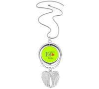 no/no Armor Latvia Native I Love You Affection - Collar giratorio con alas de ángel, Medium