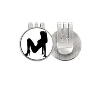 no/no Back Hot Beautiful Woman Art Deco - Marcador de pelota de golf con clip magnético esmaltado