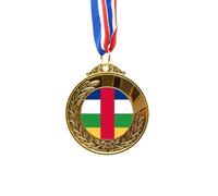 no/no Bandera de República Centroafricana África Gold Award Medalla Primer Lugar Cinta