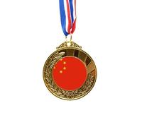no/no Bandera nacional de China Asia Country Gold Award Medalla Primer Lugar Cinta