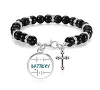 no/no Battery Power Charge Plus - Pulsera de cuentas de estilo bohemio para hombres y mujeres