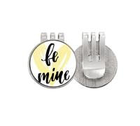no/no Be Mine - Marcador de pelota de golf con diseño de cita de amor, color amarillo